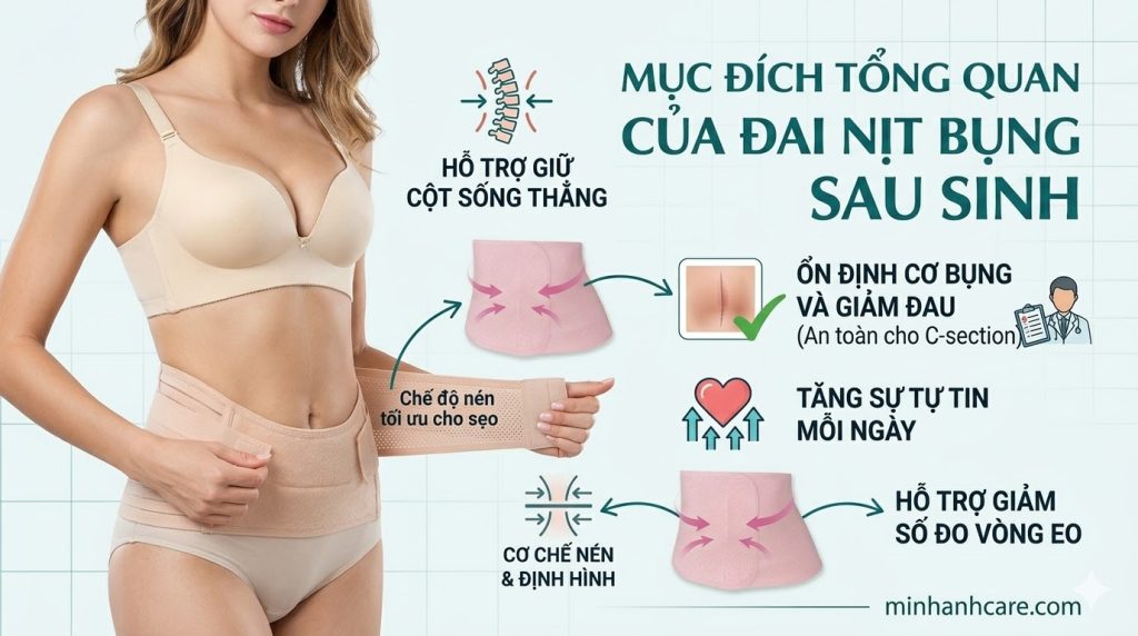 Mục đích tổng quan của đai nịt bụng sau sinh